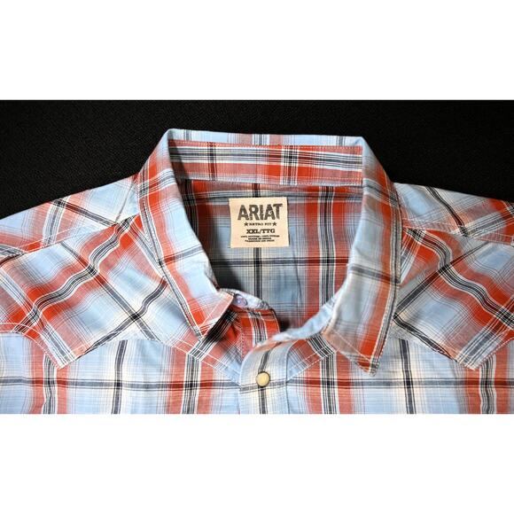 Lot of 2 Men's Long Sleeve Button Down Shirts Ariat/Red Head Ranch XXL/2XLT - Picture 4 of 12